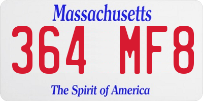 MA license plate 364MF8