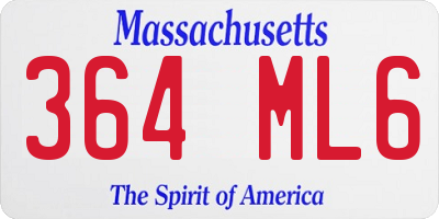 MA license plate 364ML6