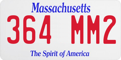 MA license plate 364MM2