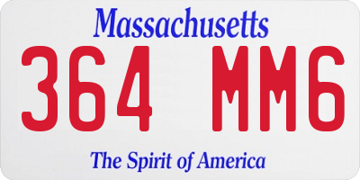 MA license plate 364MM6