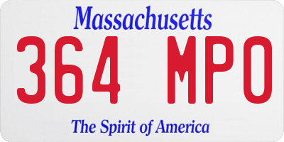 MA license plate 364MP0