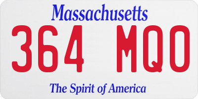 MA license plate 364MQ0