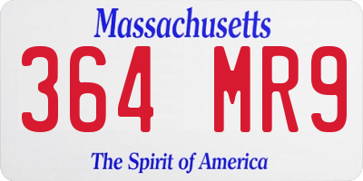 MA license plate 364MR9