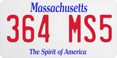 MA license plate 364MS5
