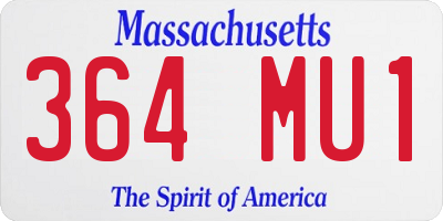 MA license plate 364MU1