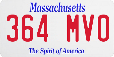 MA license plate 364MV0