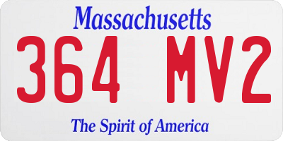 MA license plate 364MV2