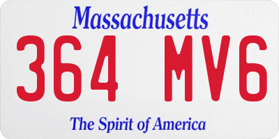 MA license plate 364MV6