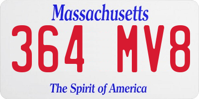 MA license plate 364MV8