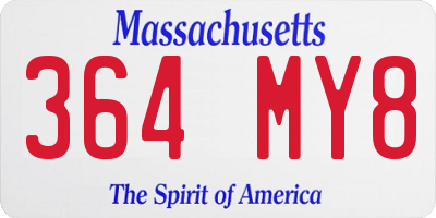 MA license plate 364MY8