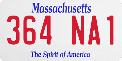 MA license plate 364NA1
