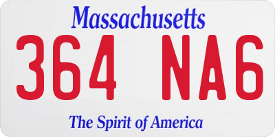MA license plate 364NA6