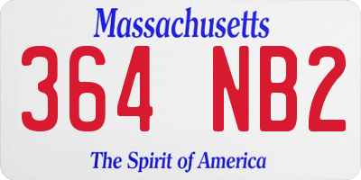 MA license plate 364NB2