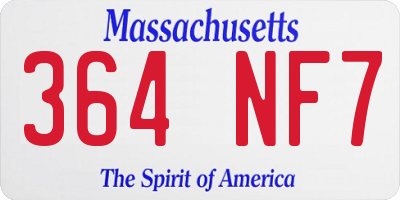 MA license plate 364NF7