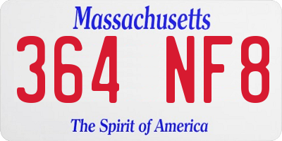 MA license plate 364NF8