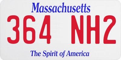 MA license plate 364NH2