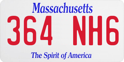 MA license plate 364NH6