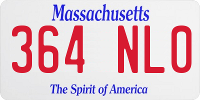 MA license plate 364NL0