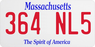 MA license plate 364NL5