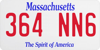 MA license plate 364NN6