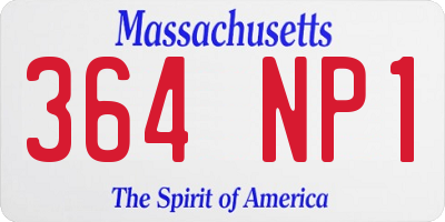 MA license plate 364NP1