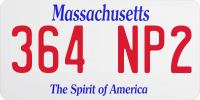 MA license plate 364NP2