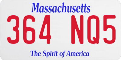 MA license plate 364NQ5