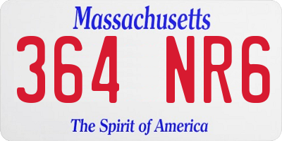 MA license plate 364NR6