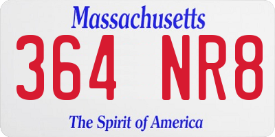 MA license plate 364NR8