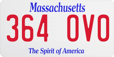 MA license plate 364OV0