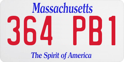 MA license plate 364PB1