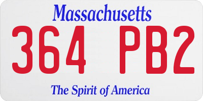 MA license plate 364PB2