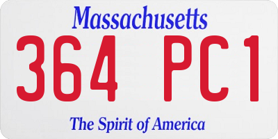 MA license plate 364PC1