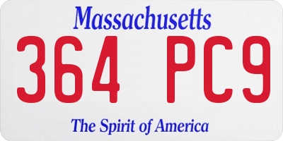 MA license plate 364PC9