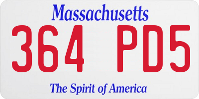 MA license plate 364PD5