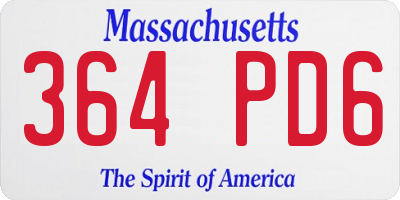 MA license plate 364PD6