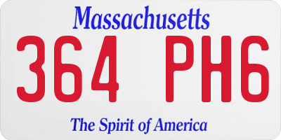 MA license plate 364PH6