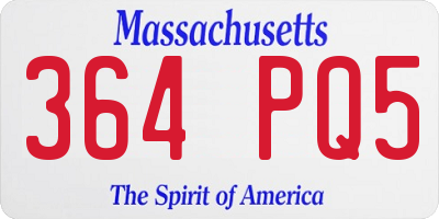 MA license plate 364PQ5
