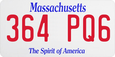 MA license plate 364PQ6