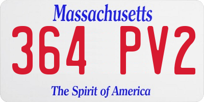 MA license plate 364PV2