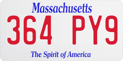 MA license plate 364PY9