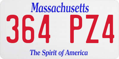 MA license plate 364PZ4