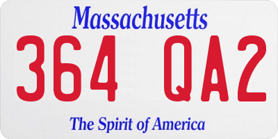 MA license plate 364QA2