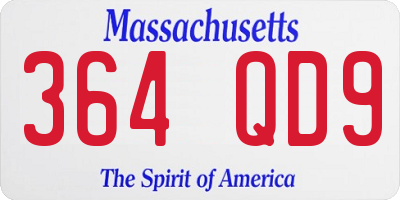 MA license plate 364QD9