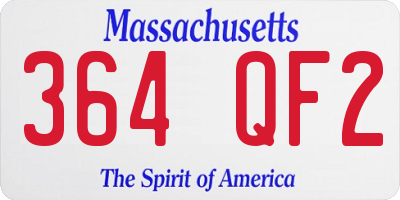 MA license plate 364QF2