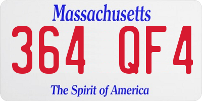 MA license plate 364QF4