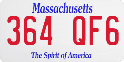 MA license plate 364QF6
