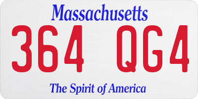 MA license plate 364QG4