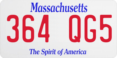MA license plate 364QG5
