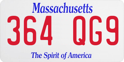 MA license plate 364QG9